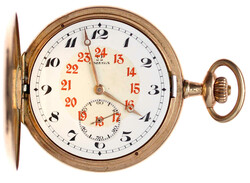 Vergoldete Herrensavonette OMEGA um 1920, Gehäuse von Fahys. ...