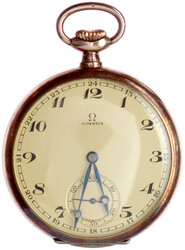 Herrentaschenuhr "open face" OMEGA um 1920. Gehäuse Silber, in ...