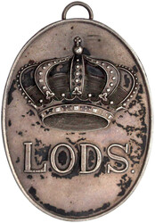 Ovales Lotsenabzeichen um 1900. Silber 800/1000. Mit angelöteter ...