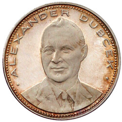 Silbermedaille 1968 auf Alexander Dubcek. Brustb. v.v./Landkarte, ...