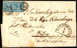 3 Kreuzer Freimarken 1849, portogerechter Auslandsbrief nach Vaduz ...