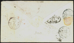 Two Pence + Six Pence Freimarken 1868, schöner Überseebrief aus ...