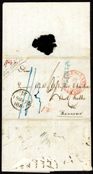 Vorphilatelie, eingehende Post 1851, schöner Überseebrief aus ...