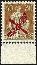 30 C. Flugverkehr Basel-Frankfurt 1920, tadellos in postfrischer ...