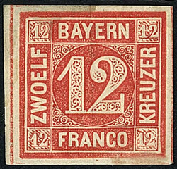 12 Kreuzer Wertziffer 1850, ungebraucht mit Falz in Luxuserhaltung, ...