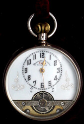8-Tage-Uhr (Herrentaschenuhr "open face") von Hebdomas, Biel. Nach ...