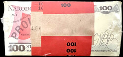 1000x 100 Zloty (1975-1988). 10 original Bündel mit je 100 Scheinen ...