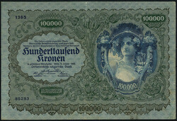 100000 Kronen 2.1.1922. IIIAutomatically generated translation:100000 ...
