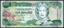 Central Bank of the Bahamas, 10 Dollar 1996. I-