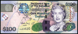 Central Bank of the Bahamas, 100 Dollars 2009. I