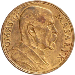 Bronzemedaille v. Spaniel 1935 auf Präsident Thomas G. Masaryk. Brb. ...