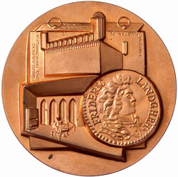 Kupfer-Reliefmedaille 1992. Auf das Münzkabinett im Gotischen Haus ...