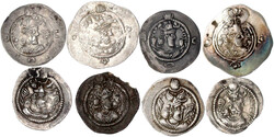 8 div. Drachmen der Sassaniden. meist sehr schön, teils beschnitten