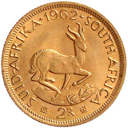 2 Rand 1962 KM 64. Aufl. 10000 Ex. 7,99 g. 917/1000 prägefrisch/fast ...