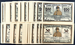 Hotel Letterhaus, insgesamt ca. 120 Scheine zu 70x 50 und 50x 200 Pfg ...