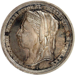 Silbermedaille 1880 von Stokes. Melbourne International Exhibition. ...