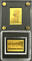 Sammelschatulle mit 10 versch. 5000 Francs Barrenmünzen zu je 1/200 ...