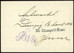 Magistrat, 1 Mark 10.8.1914. Rs. handschriftlicher Text mit Datum 18. ...