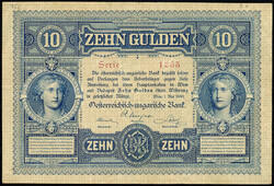 Österreichisch-Ungarische Bank, 10 Gulden 1.5.1880. IIIAutomatically ...