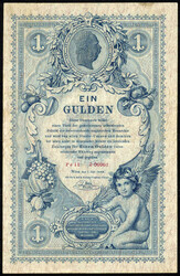 K.K. Reichs-Central-Cassa, 1 Gulden 1.7.1888. III+Automatically ...