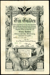 K.K. Reichs-Central-Cassa, 1 Gulden 7.7.1866. IIIAutomatically ...