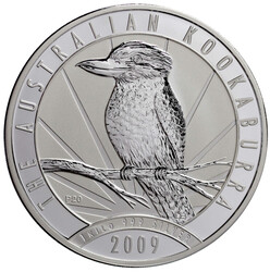 30 Dollars (1 Kilo Silbermünze) 2009. Kookaburra. In Kapsel. ...
