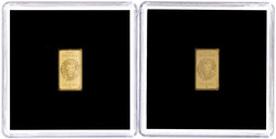 2 X 200 Dalasis Feingold-Barrenmünzen zu je 1 g. 2022. Löwenkopf.In ...