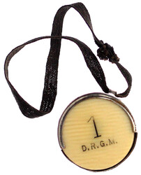 Bayern: kleiner Hosenbundanhänger zur Aufbewahrung von 20 Mark ...