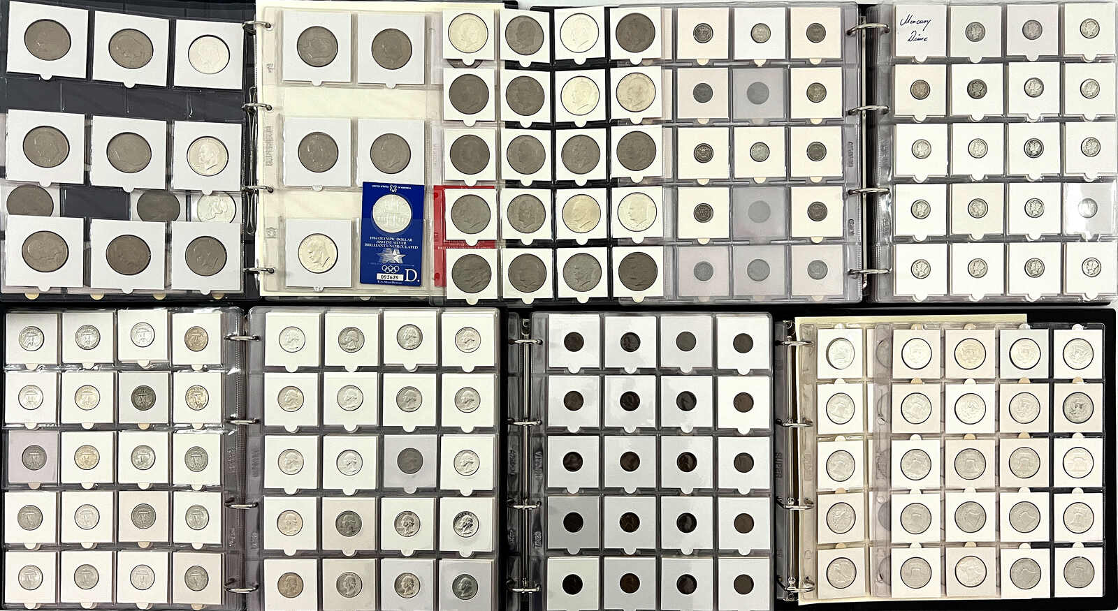 Enorme Sammlung 10 Alben und Schachtel. 469 X Dime ab 1892 (221 X ...