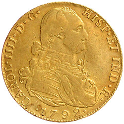 8 Escudos 1792 NR, Santa Fe de Nuevo Reino (Bogota). 24,88 g. ...