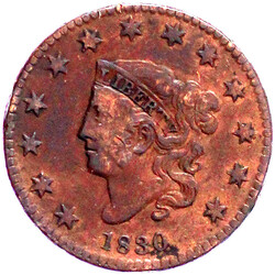 Kupfer Cent 1830. sehr schön, kl. Randfehler  Automatically ...