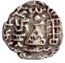 Drachme. Hirsch und Mann stehen sich gegenüber/Swastika, Hügel und ...