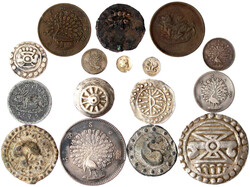 16 Münzen des 4. bis 19. Jh. Königreiche Dvaravati, Srikshetra und ...