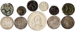 11 Münzen des 7. bis 20. Jh. Alle mit Bestimmungszetteln. schön bis ...