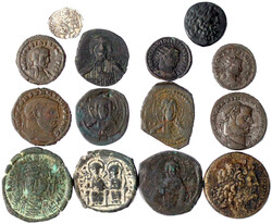 14 Münzen: Bronzemünzen Apamea in Phrygien, Ptolemäer in Ägypten, ...