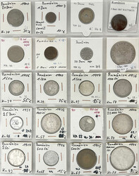 44 Münzen in Rähmchen. 19. und 20. Jh. U.a. 5 Lei 1880, 1883, 1 Leu ...