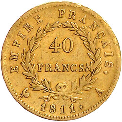 40 Francs 1811 A, Paris. 12,9 g. 900/1000. sehr schön