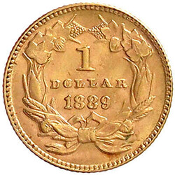 Dollar 1889, Philadelphia. Indian Head. 1,67 g. 900/1000. ...