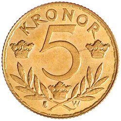5 Kronor 1920 W. 2,24 g. 900/1000. ...
