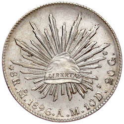 8 Reales 1896 Mo AM, Mexico City. vorzüglich/Stempelglanz  ...