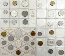 4 Kursmünzensätze: 1970, 1971, 1977 und 1980, incl. 2 X 500 Lire ...