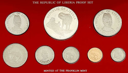 Proofset (8 Münzen) 1978 inkl. 5 Dollar Elefant Silber. ...