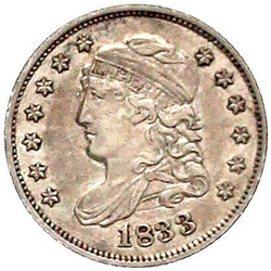 5 Cents 1833. gutes sehr schön, kl. Kratzer  Automatically generated ...