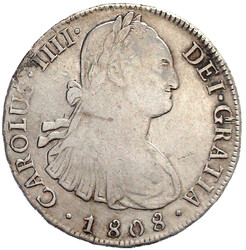 8 Reales 1808 PJ, Potosi. 26,71 g. fast sehr schön  Automatically ...