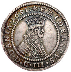 Krone 1651, Kopenhagen. 18,45 g. sehr schön/vorzüglich, schöne ...