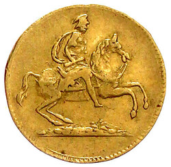 Dukat o.J. (1696) Reiter n.r./Wappen mit Girlande und Elefantenorden. ...