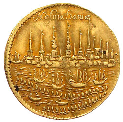 Dukat o.J. (1699) auf seinen Tod. Grabespyramide in stürmischer ...