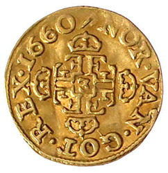 1/4 Dukat 1660, Kopenhagen, Münzmeister Heinrich Köhler, ...