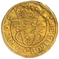 1/4 Dukat 1670, Kopenhagen. Münzmeister Gottfried Krüger. 0,84 g. ...