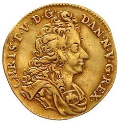 Dukat 1694, Kopenhagen. Münzmeister Christian Wineke. Geharnischtes ...